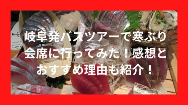 岐阜発バスツアー寒ぶり会席に行ってきた感想！日帰り滞在時間・おすすめ理由も紹介！ - おでかけだいすき